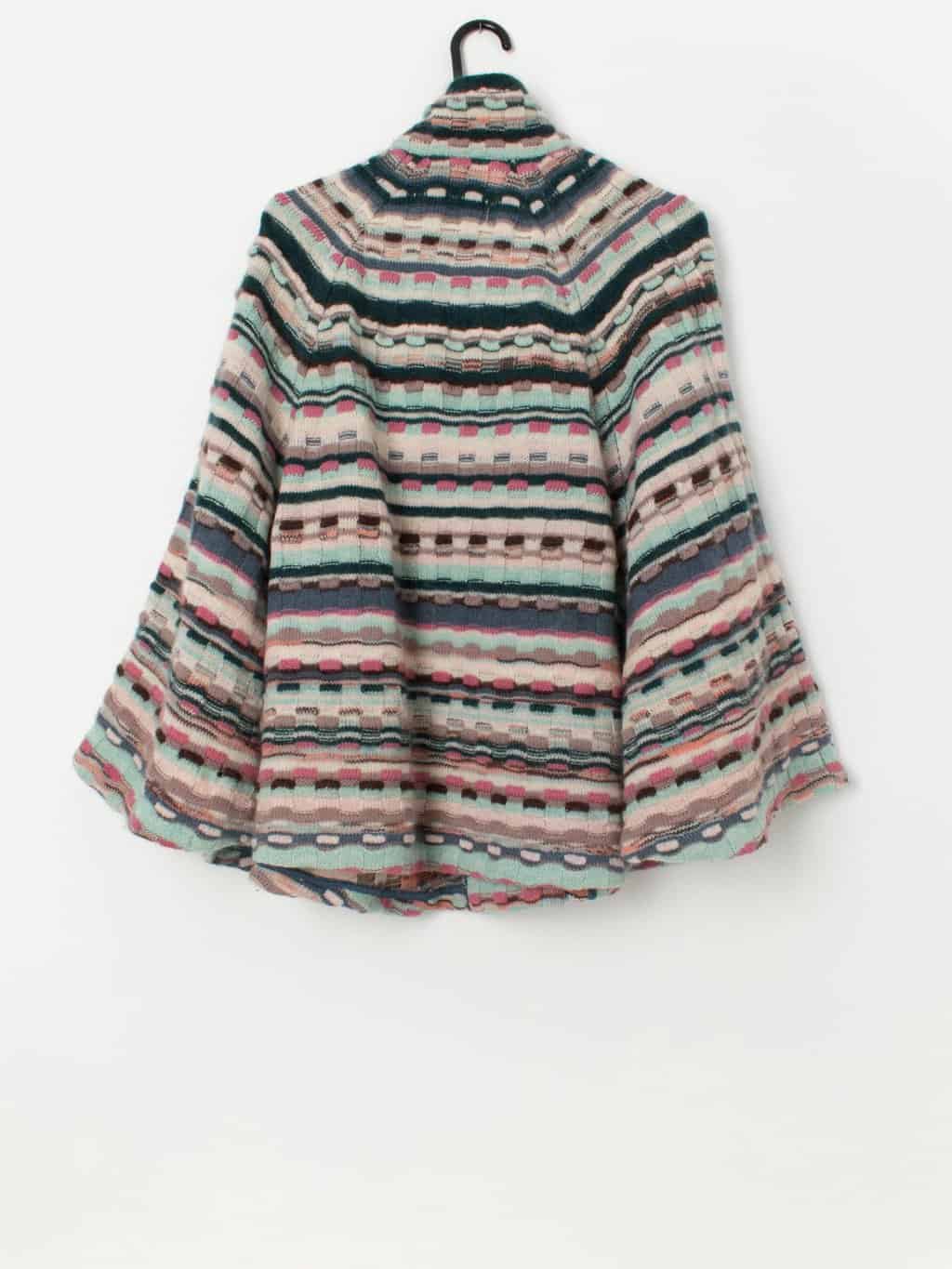 Vintage Missoni multicoloured 3D knit cape poncho - One size - Image 3