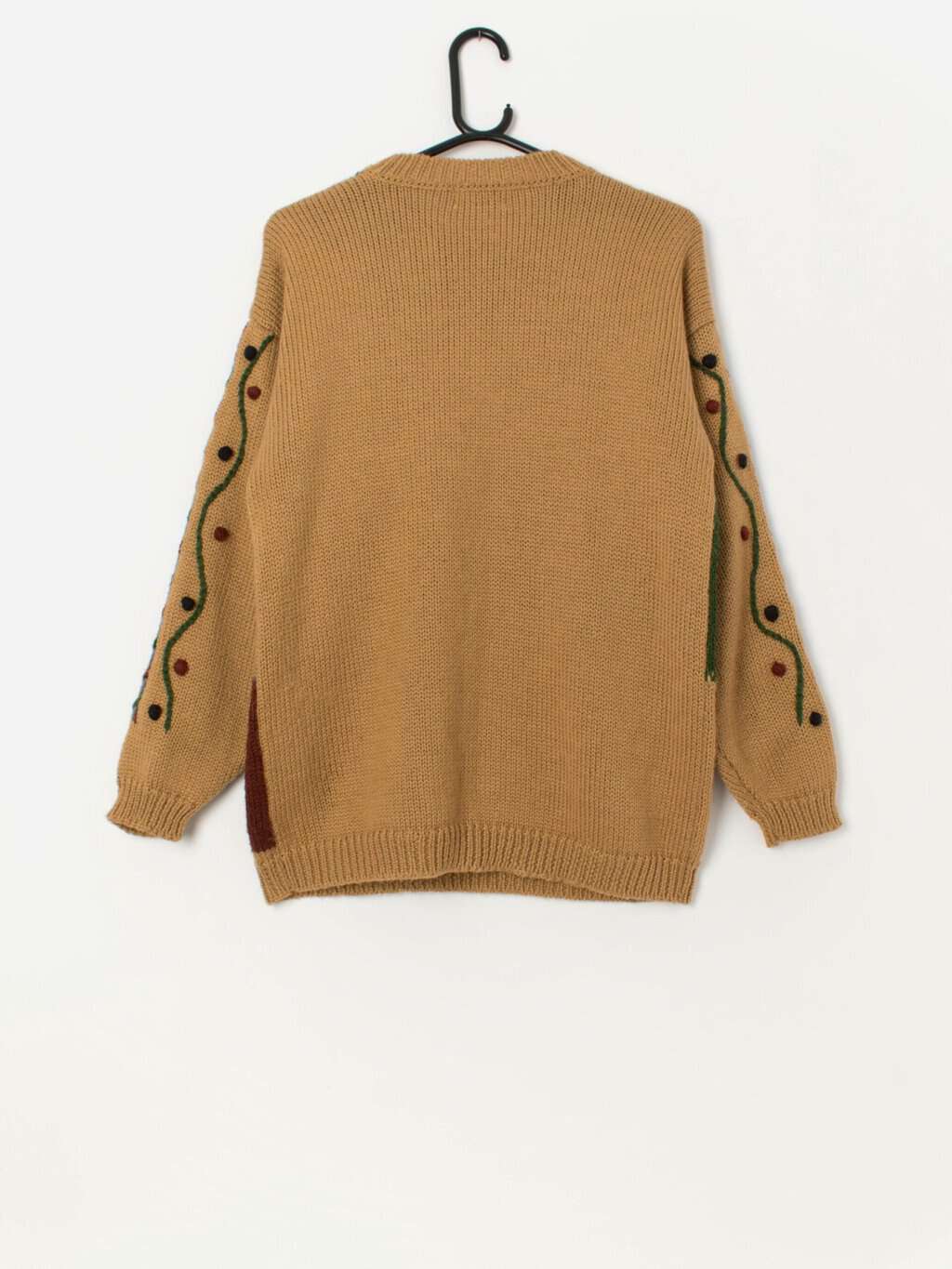Vintage 3D knit autumn pullover sweater - Medium - Image 3