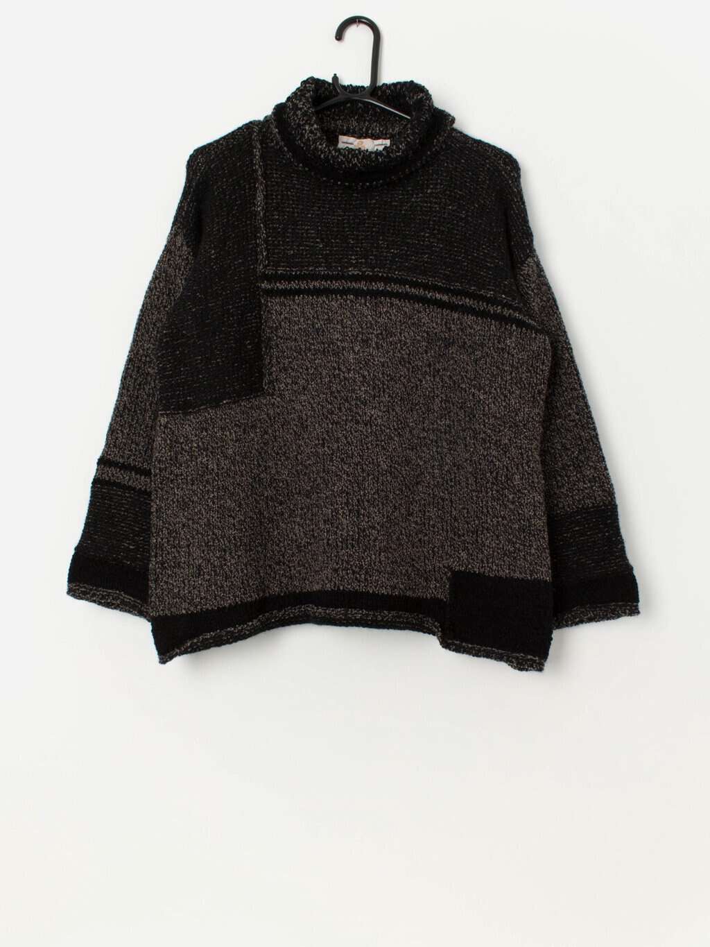 Vintage Róisin Óuóh Irish wool roll neck knitted sweater - Medium / Large