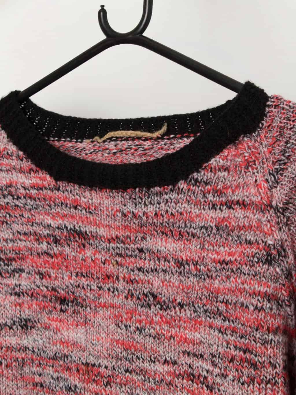 Vintage handknitted pullover sweater with raglan sleeve - Large - Image 2