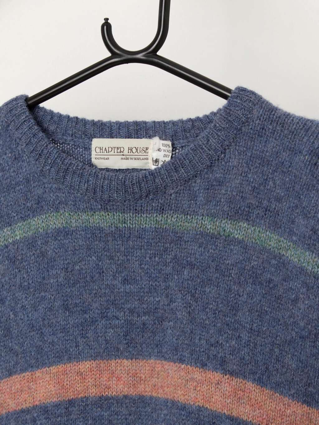 Vintage Chapter House striped wool sweater with white bird - Large - Image 2