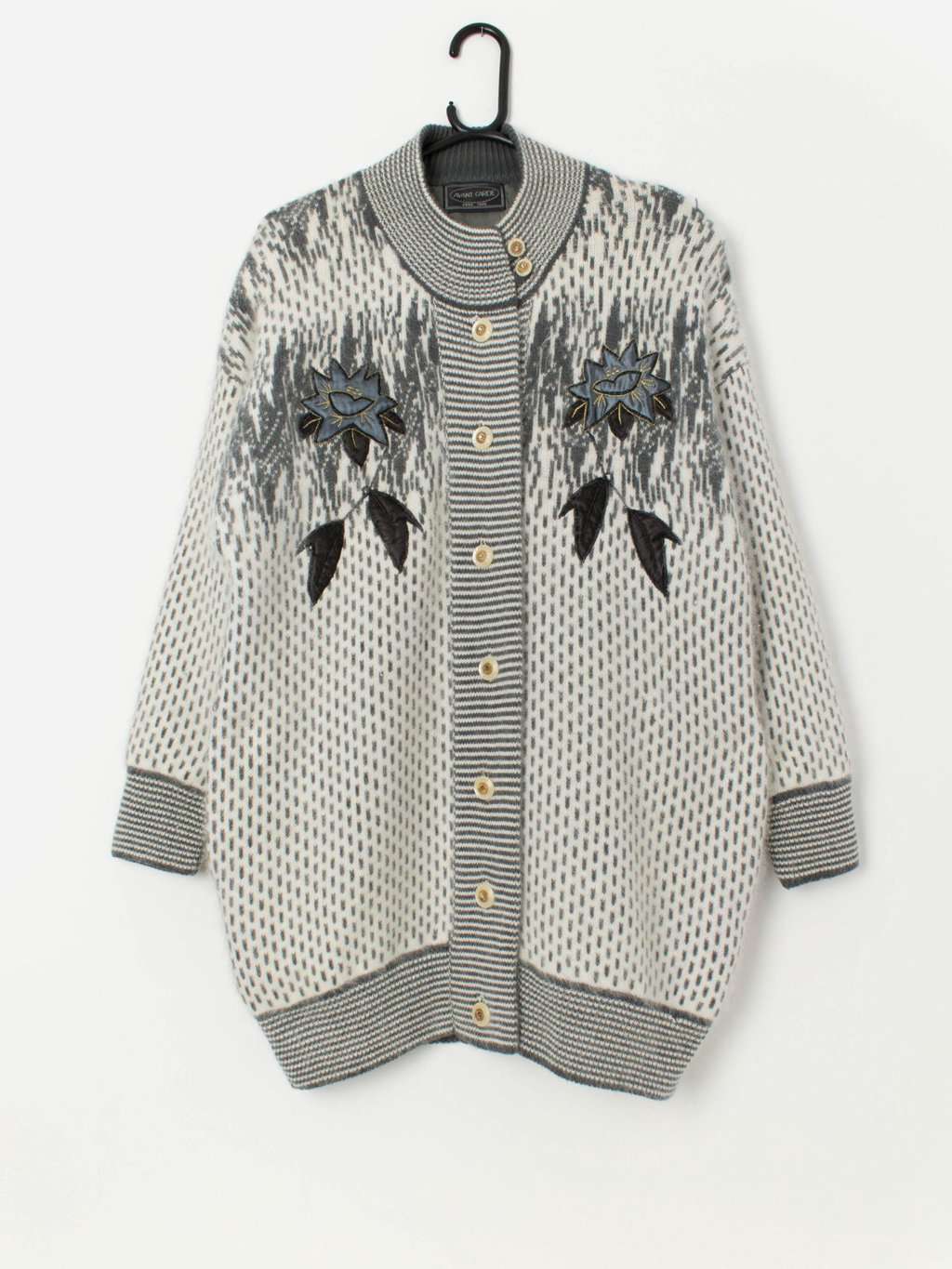 Vintage Avant Garde Angora blend cardigan coat - M / L