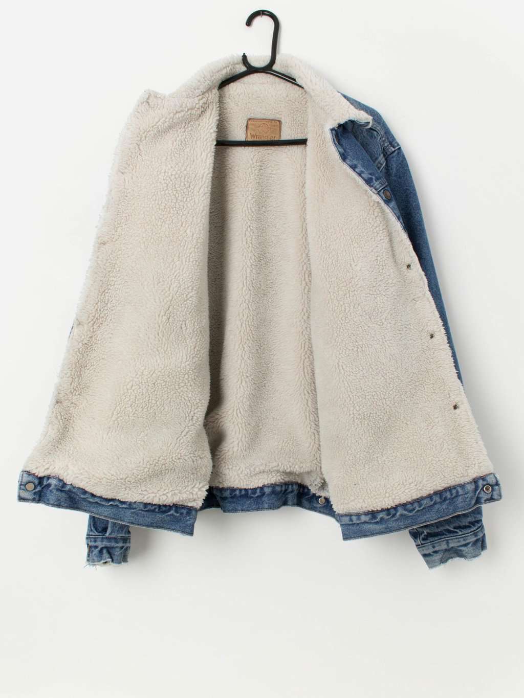 90s vintage Wrangler sherpa denim jacket - Large - Image 3