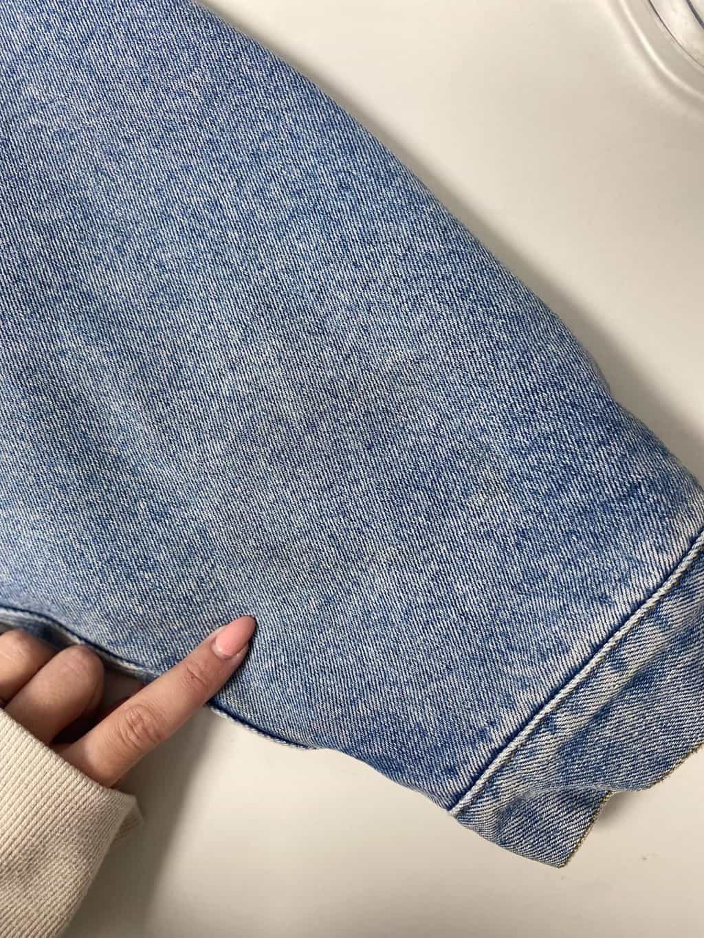 Vintage Chevignon blanket lined denim jacket with corduroy collar - Large / XL - Image 7