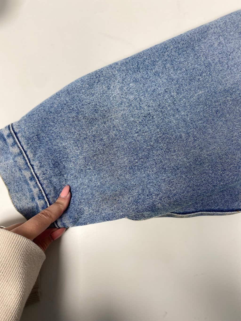 Vintage Chevignon blanket lined denim jacket with corduroy collar - Large / XL - Image 8