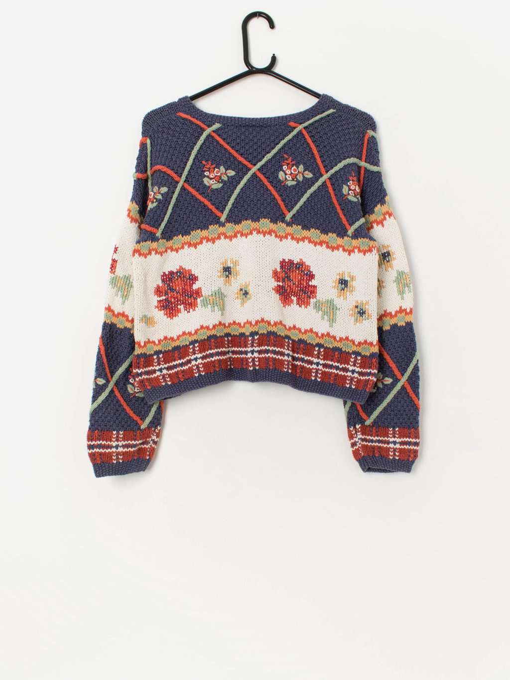 90s vintage Next cropped floral sweater - Small / Medium - Image 3