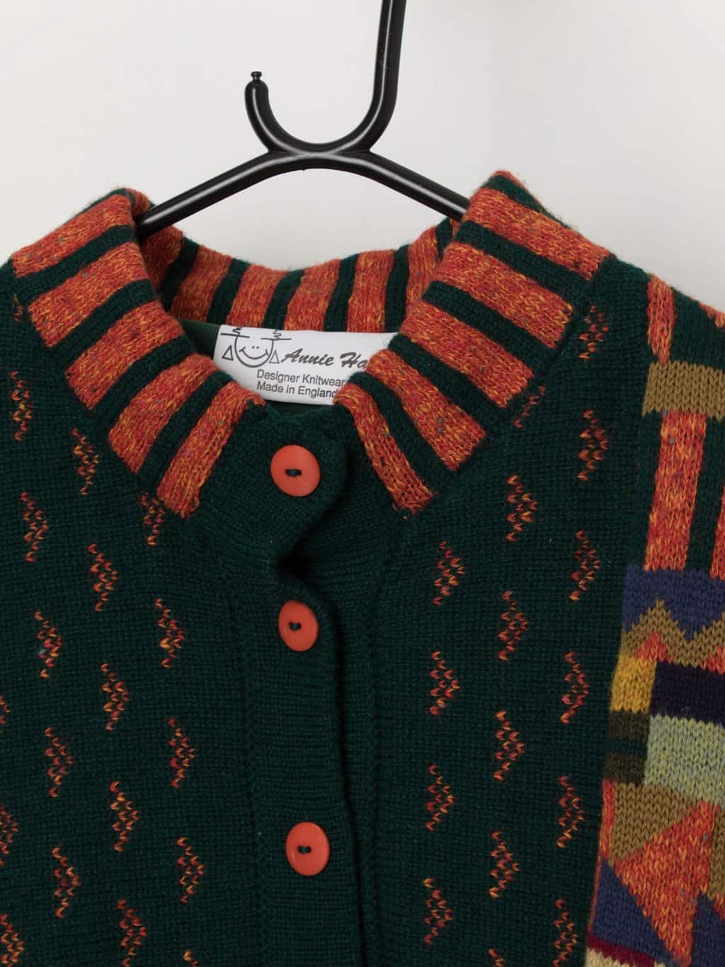 Rare 80s vintage Annie Hall cardigan, fully lined - Large / XL - Image 2