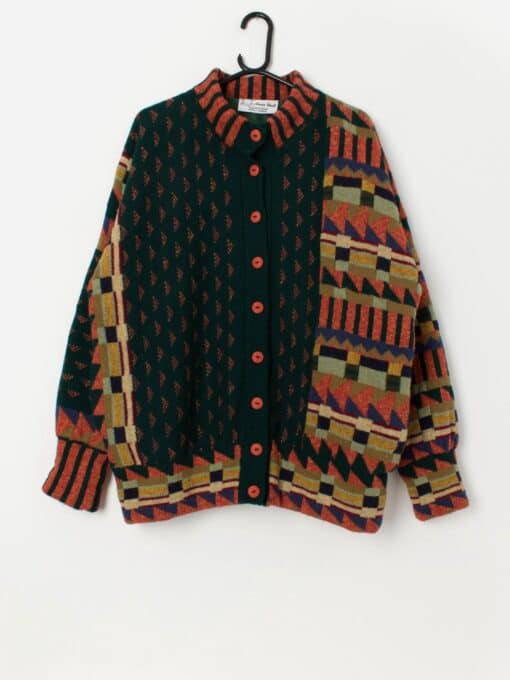 Rare 80s vintage Annie Hall cardigan, fully lined - Large / XL