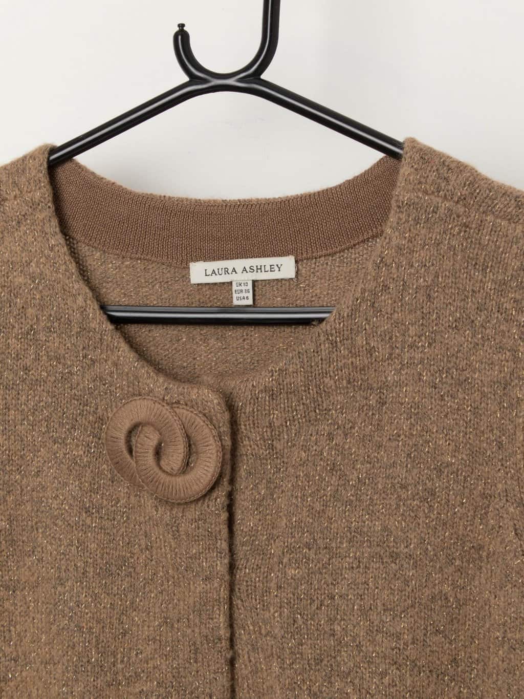 Vintage Laura Ashley Y2K cardigan with gold sparkly detail - Small / Medium - Image 2