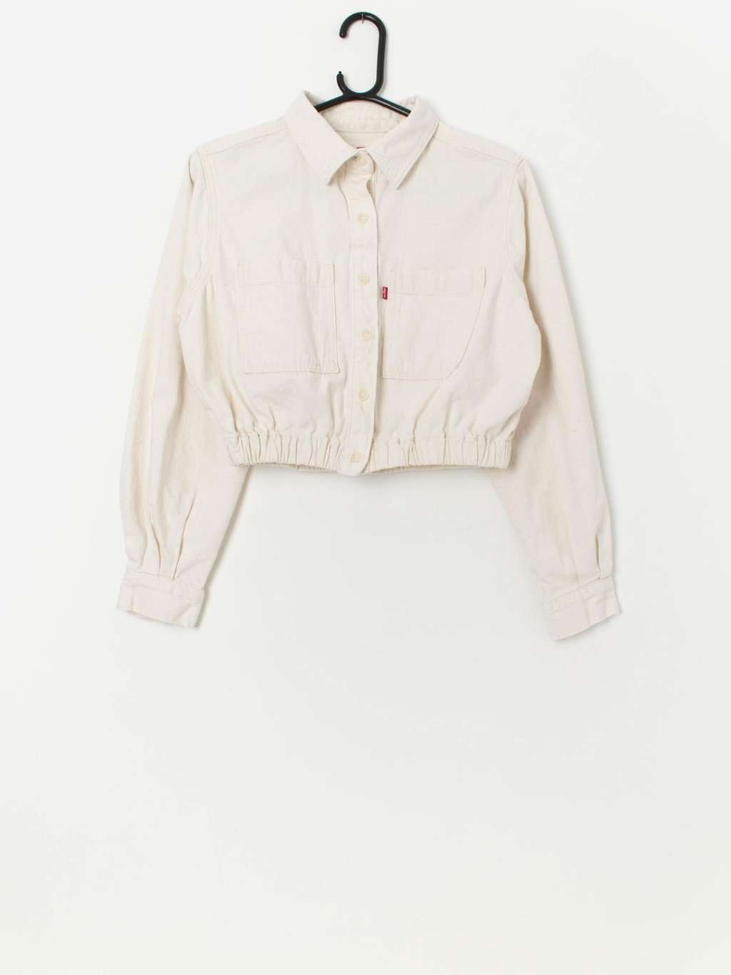 Women's Levis cropped utility jacket in cream - Small
