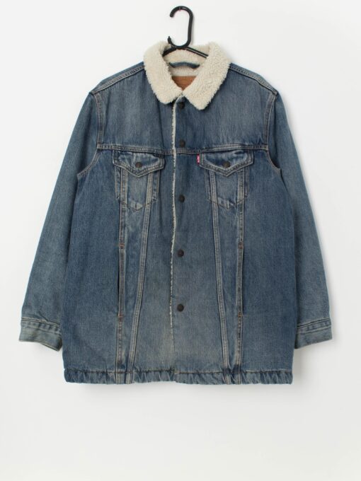 Men's Levis premium sherpa longline denim jacket - Medium