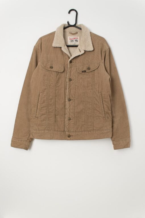 Men's Lee Storm Rider cord jacket in pale brown - S / M
