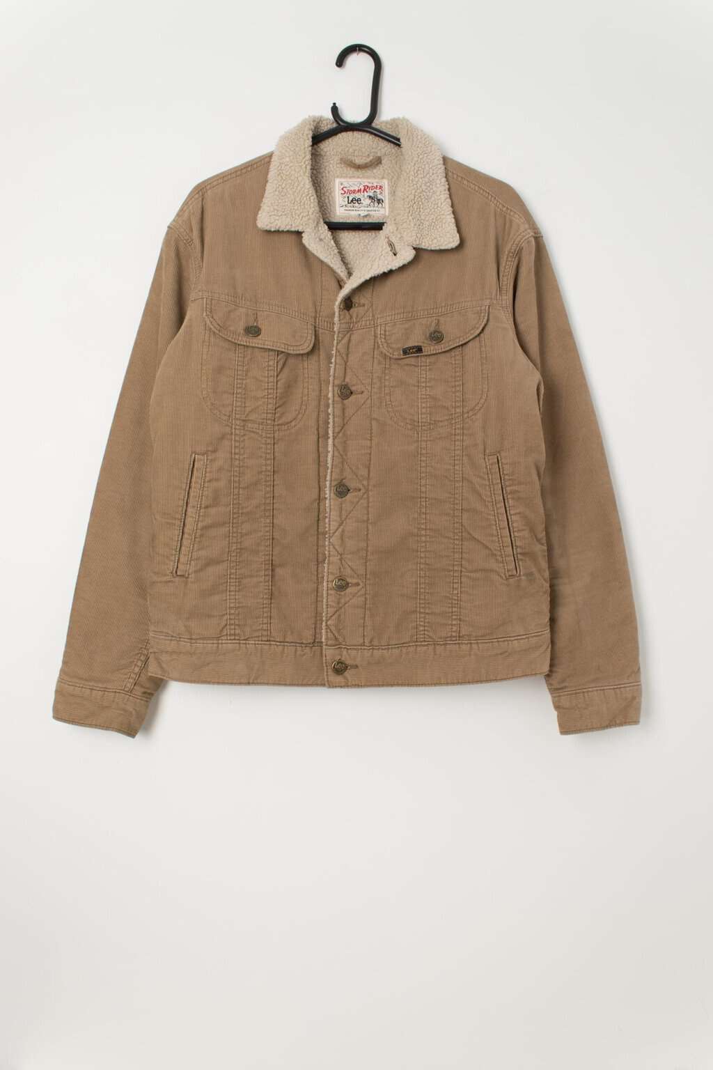 Men's Lee Storm Rider cord jacket in pale brown - S / M
