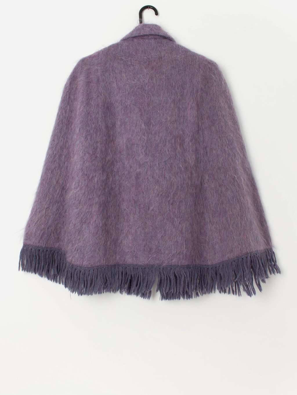 Vintage purple mohair cape jacket by Andrew Stewart - Free size - Image 3
