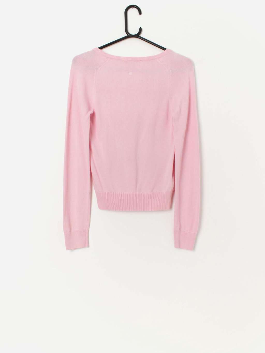 Vintage Pringle knitted sweater in pink, made in Scotland - XS - Image 4