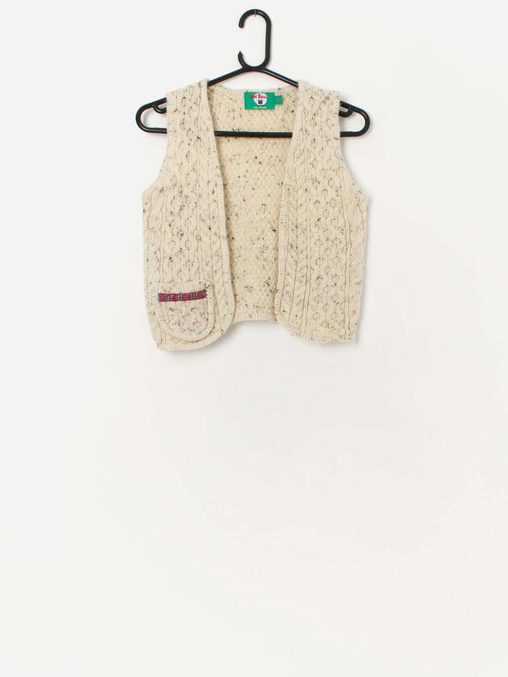Vintage Mac Baaaa children's cable knit sweater vest - Age 5-6 Years