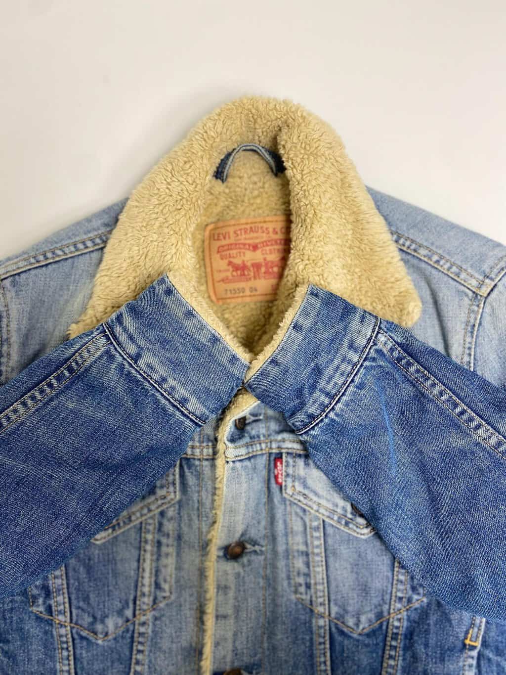 Vintage Levis 71550 sherpa lined denim jacket - XS / S - Image 4
