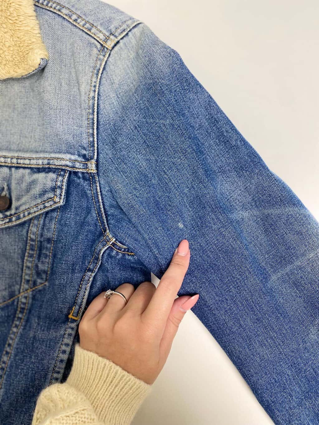 Vintage Levis 71550 sherpa lined denim jacket - XS / S - Image 7