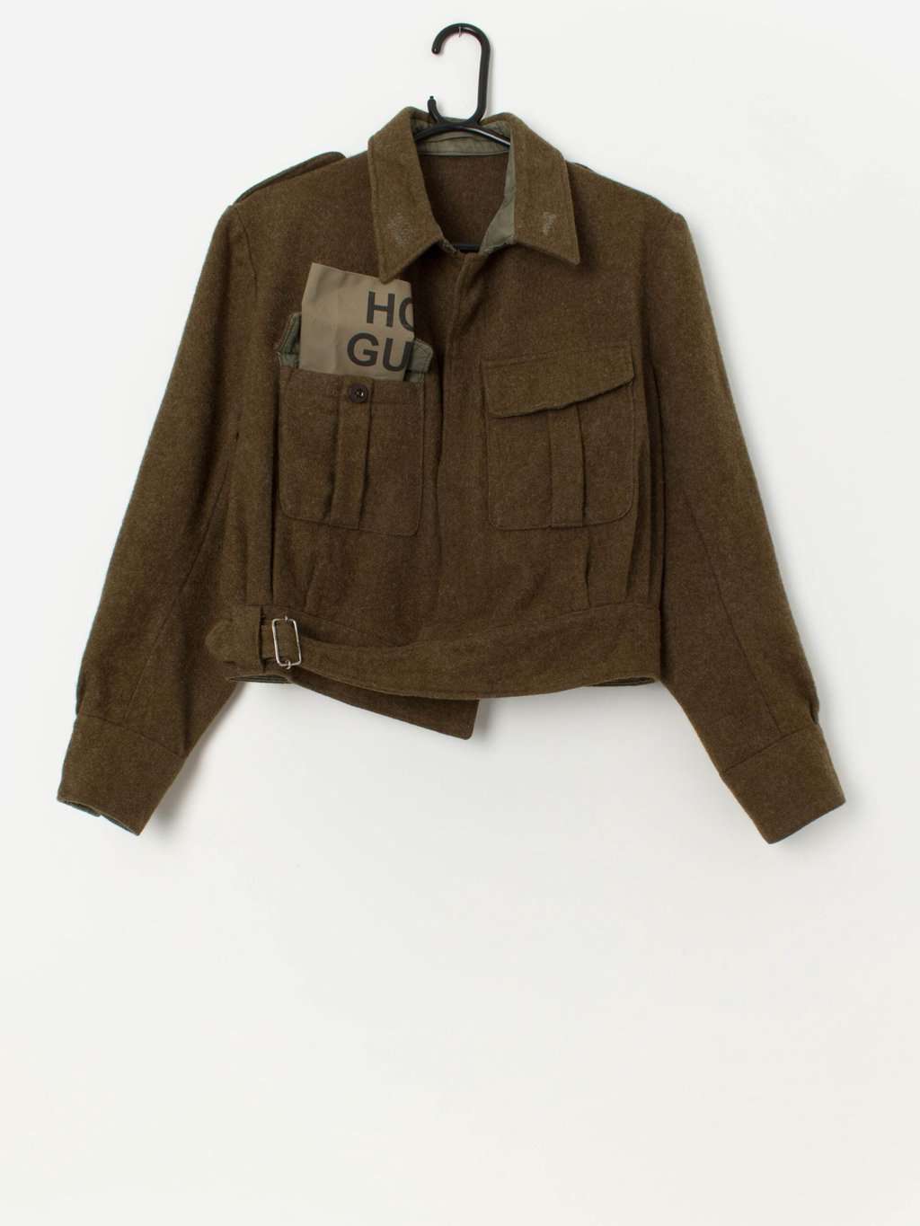 Vintage British/Dutch WW2 style battledress jacket with 'Home Guard' armband - Small / Medium - Image 3