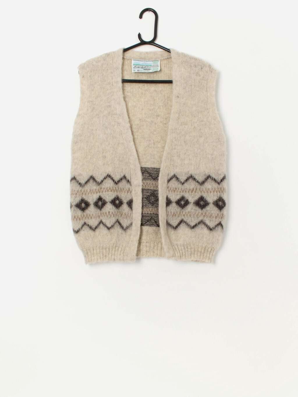 Vintage knitted wool vest by Eiden Knit - Medium