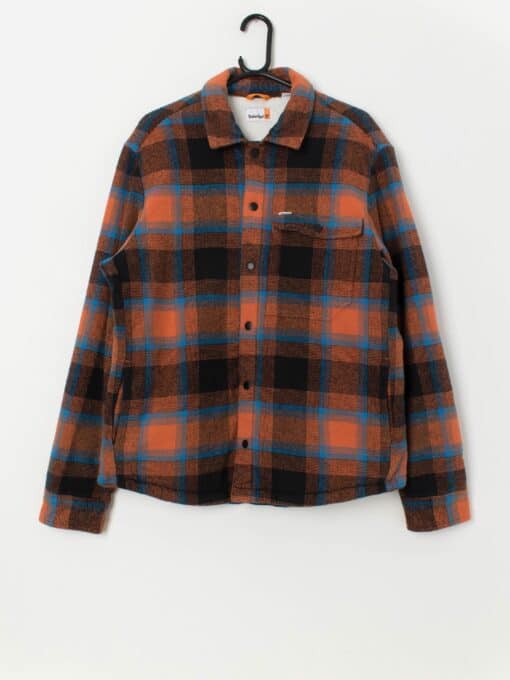 Timberland cotton flannel jacket with sherpa lining - Large