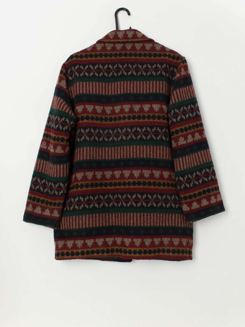 Women's vintage Aztec wool jacket, made in England - Medium - Image 4