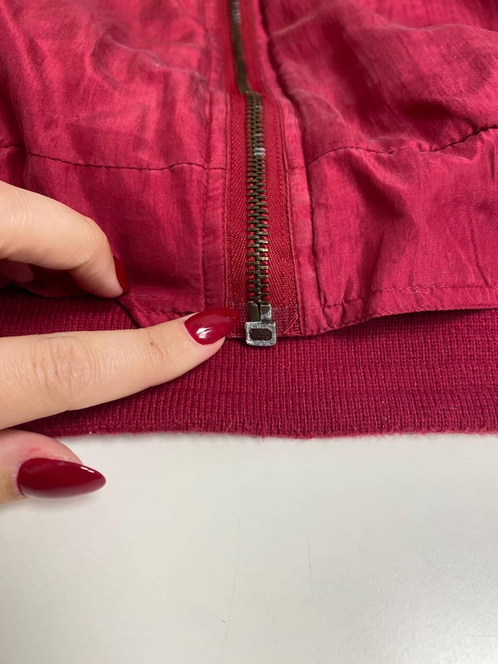 Vintage raspberry pink padded silk bomber jacket - L/XL - Image 7