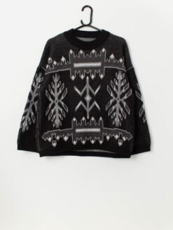 90s vintage heavyweight ski sweater, made in France - Medium / Large