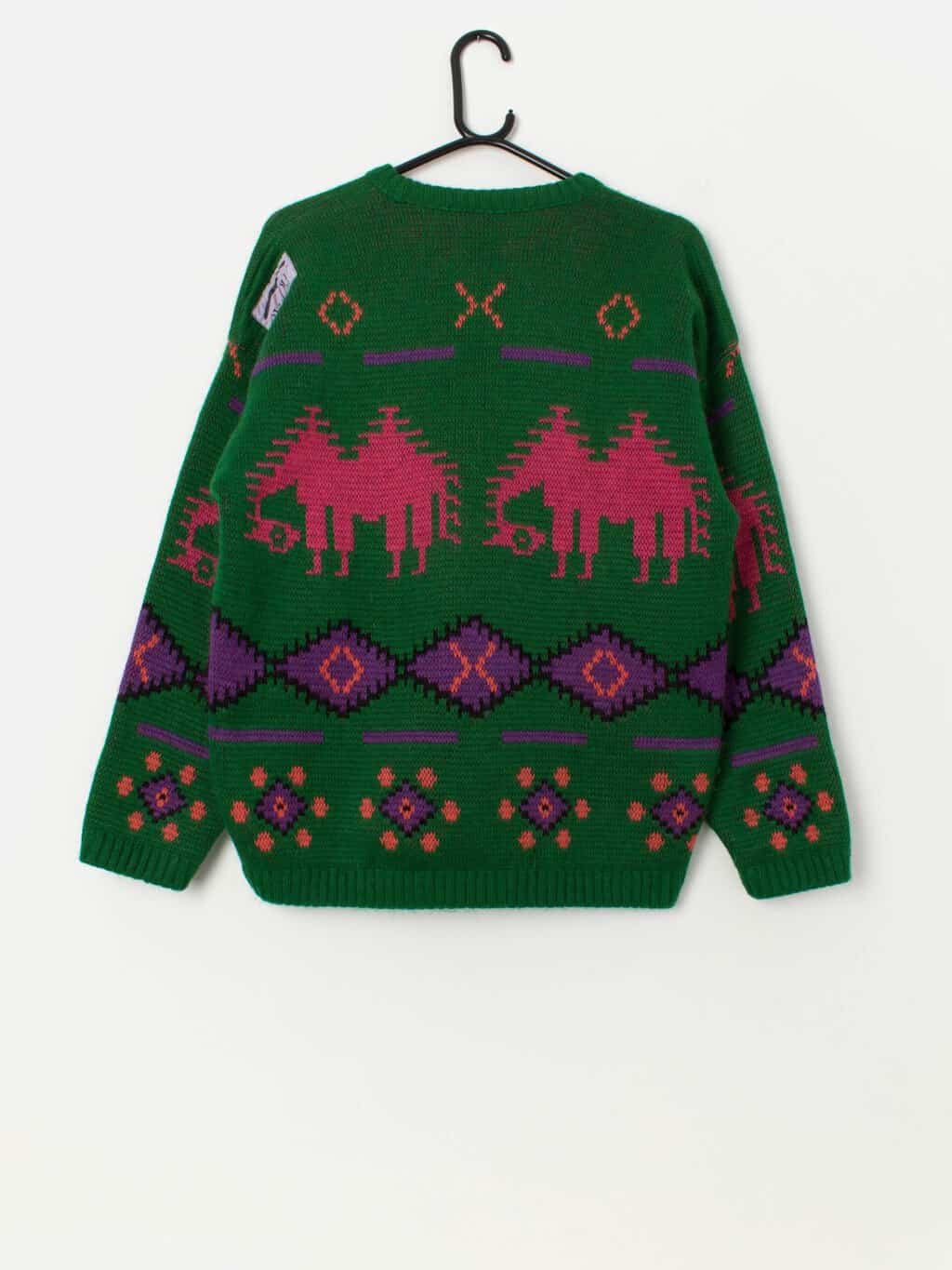 Oxbow green ski sweater made in France, Pohono - S / M - Image 3