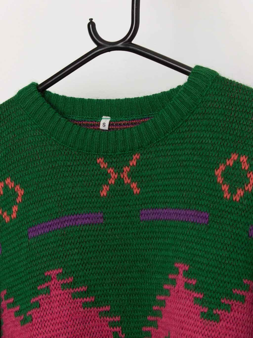Oxbow green ski sweater made in France, Pohono - S / M - Image 2
