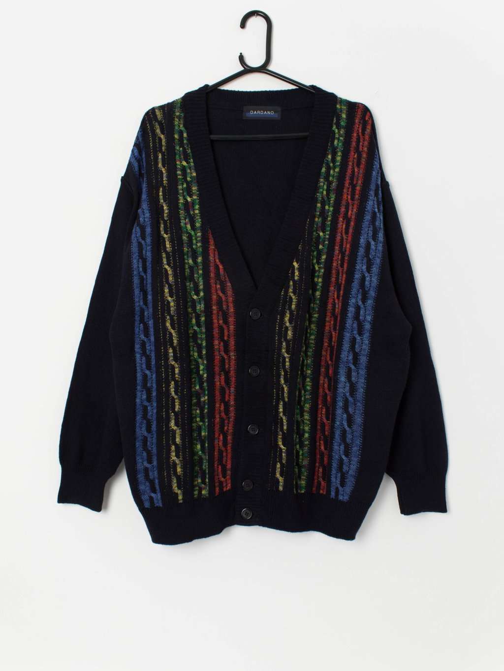 【Vintage】COOGI 3D KNIT CARDIGAN Vintage Coogi Cardigan Sweater Colorful 3D Knit XL | eBay