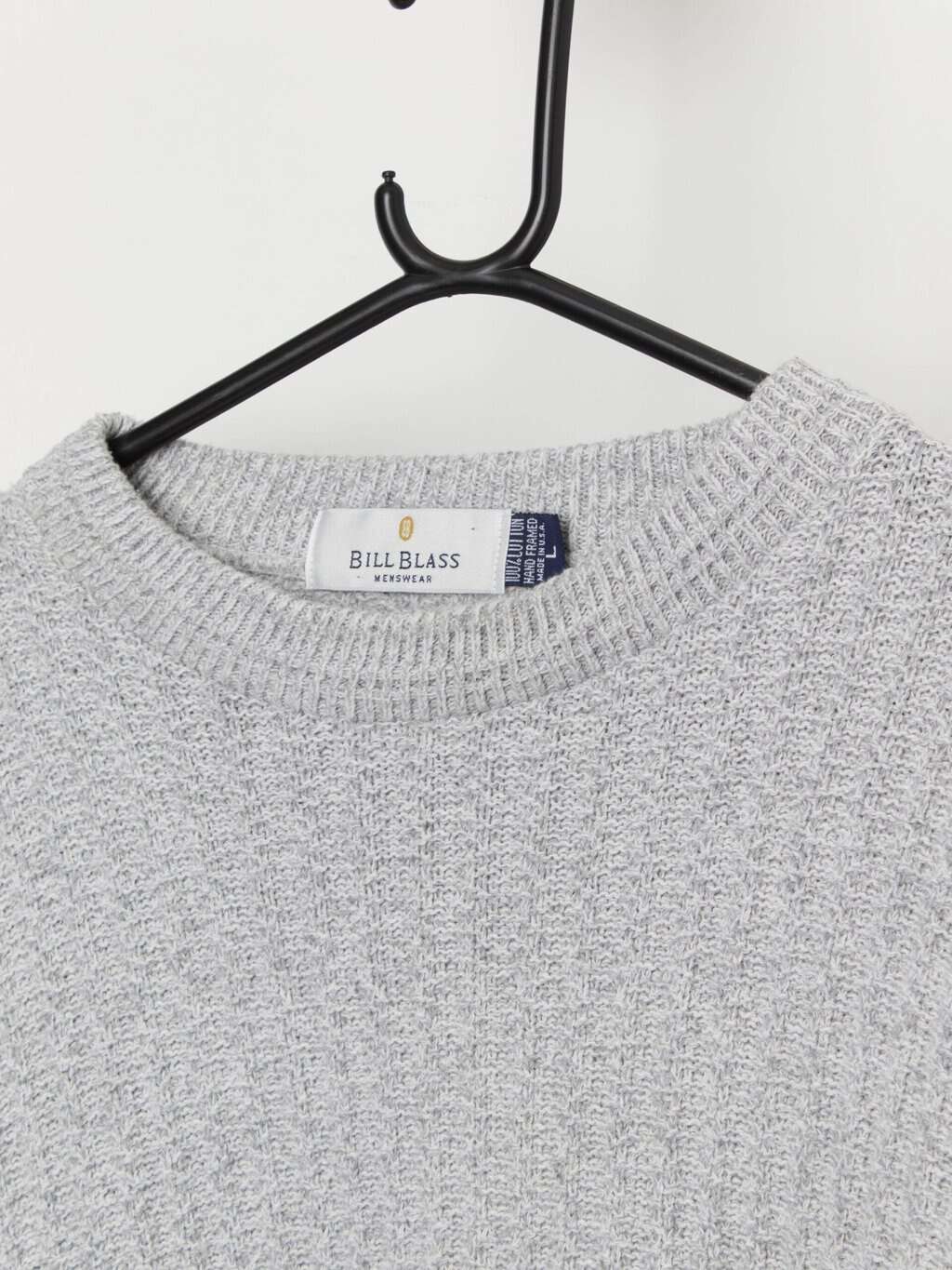 Vintage Bill Blass light grey jumper, made in USA - XL - Image 2