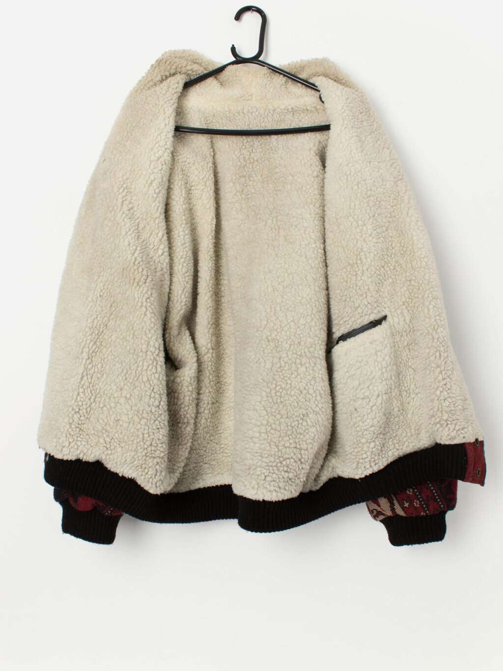 Vintage red suede Aztec jacket with horse pattern - XL - Image 2