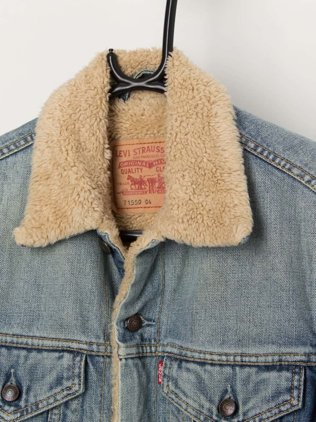 Vintage Levis 71550 sherpa lined denim jacket - XS / S - Image 2