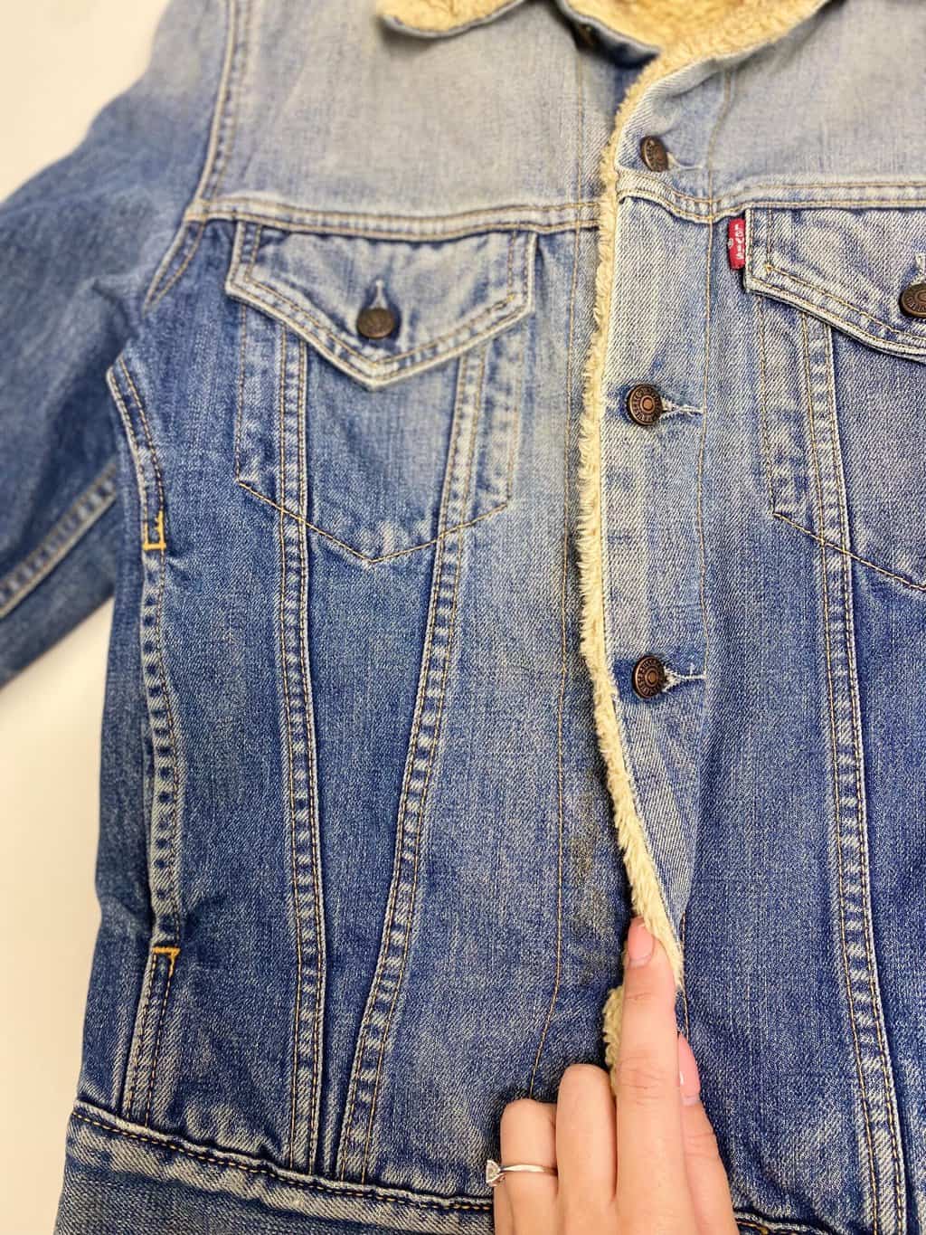 Vintage Levis 71550 sherpa lined denim jacket - XS / S - Image 6