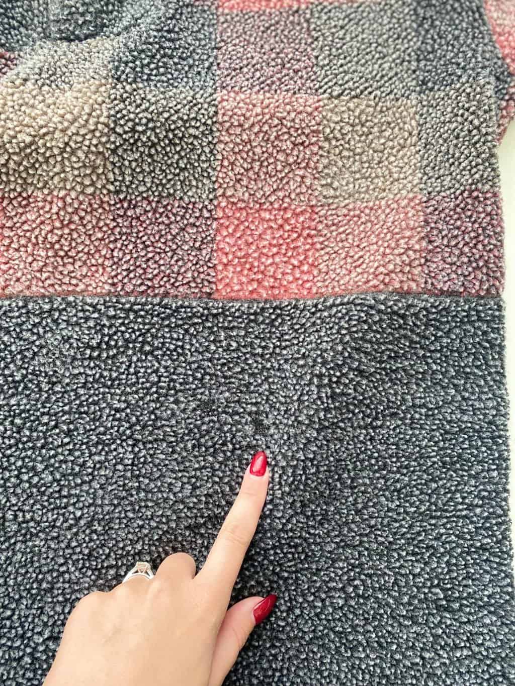 Vintage plaid fleece with snap button closure - L - Image 4