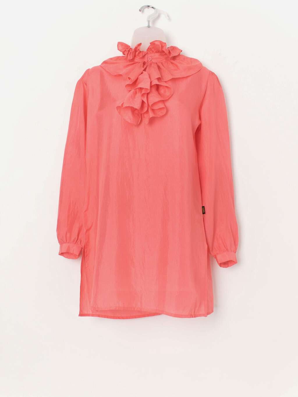 Rare vintage Biba silk mini dress, pink tunic top - S/M