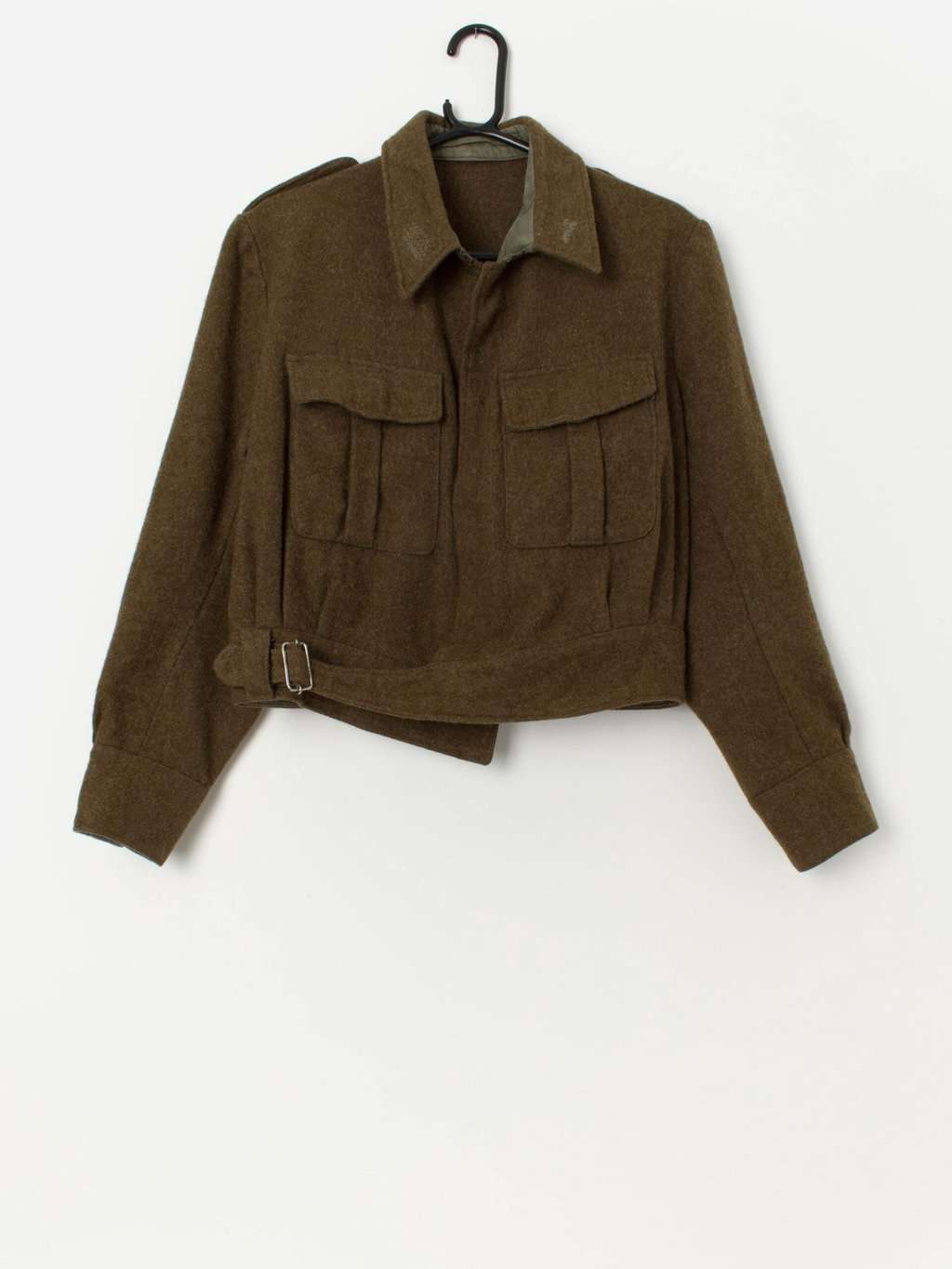 Vintage British/Dutch WW2 style battledress jacket with 'Home Guard' armband - Small / Medium - Image 2