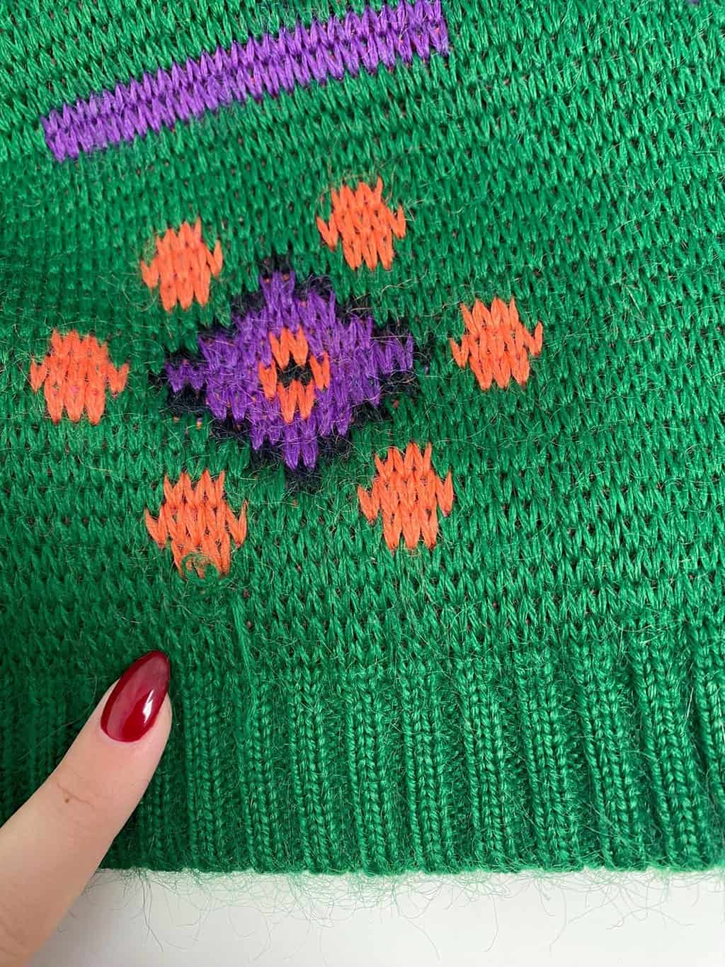 Oxbow green ski sweater made in France, Pohono - S / M - Image 6