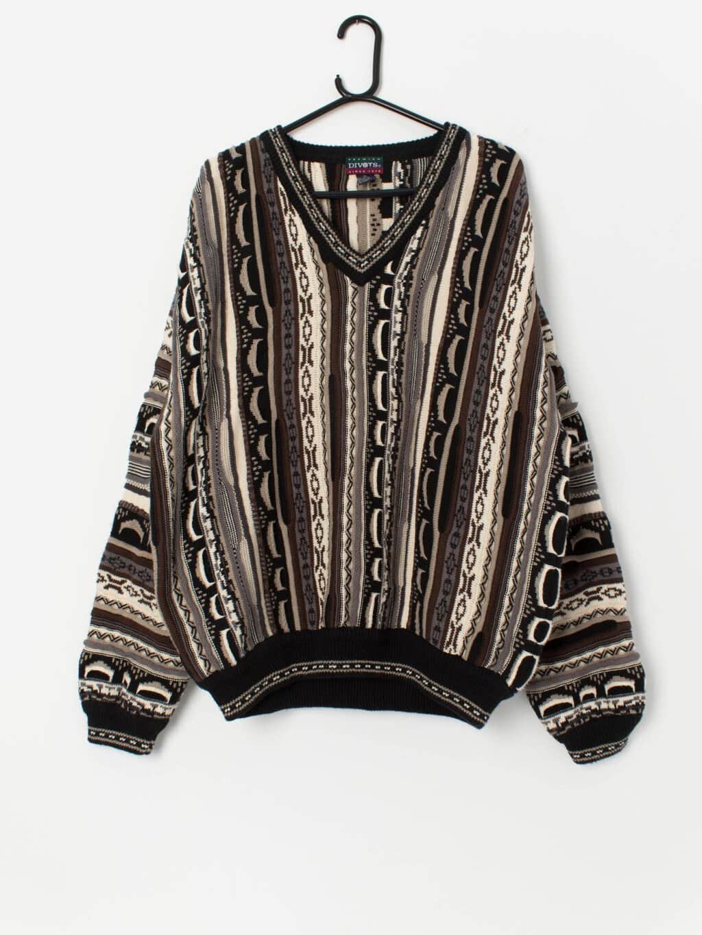 Vintage 90s Coogi style jumper by Divots - XL / 2XL