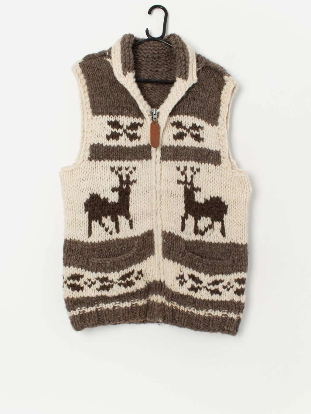 Vintage Canadian Sweater Company Cowichan wool sweater vest - Medium
