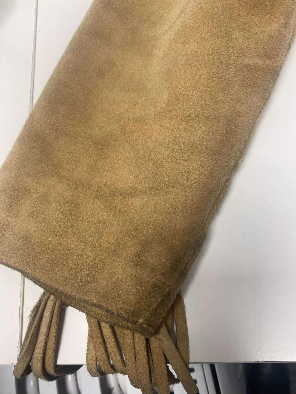 Vintage suede western jacket with hand painted collar and fringe detail - Small / Medium - Image 7