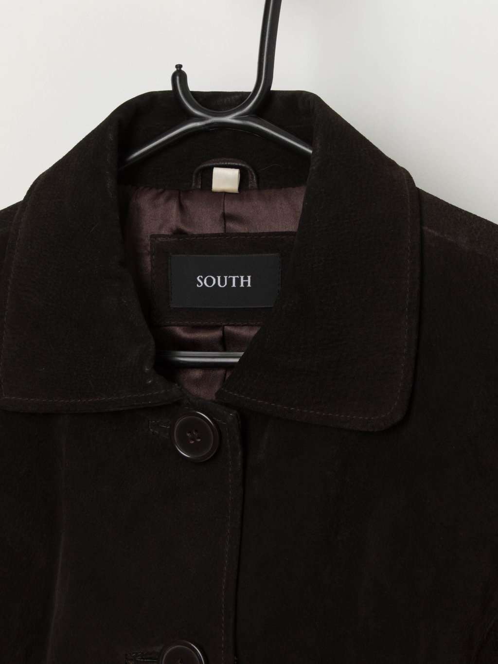 Y2K vintage chocolate brown long suede jacket - M / L - Image 3