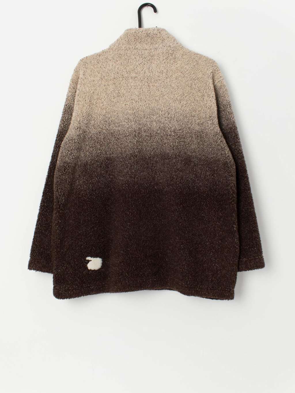 Vintage Tulchan autumn fleece with sheep and leaf appliqué - Medium - Image 3