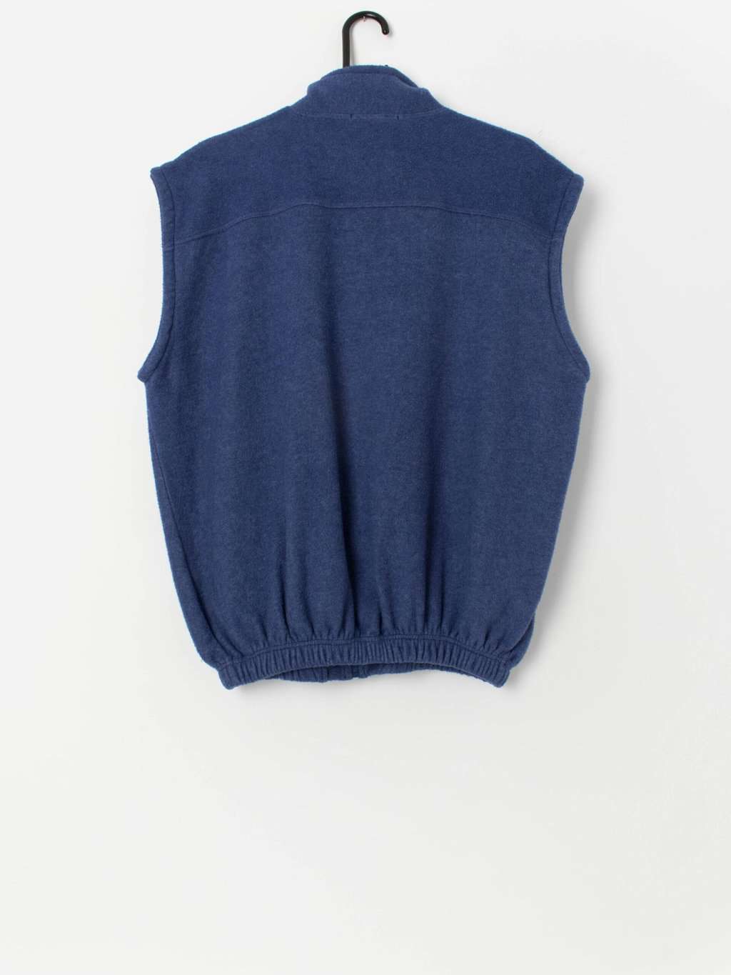 Vintage blue fleece gilet with zip closure - S / M - Image 3