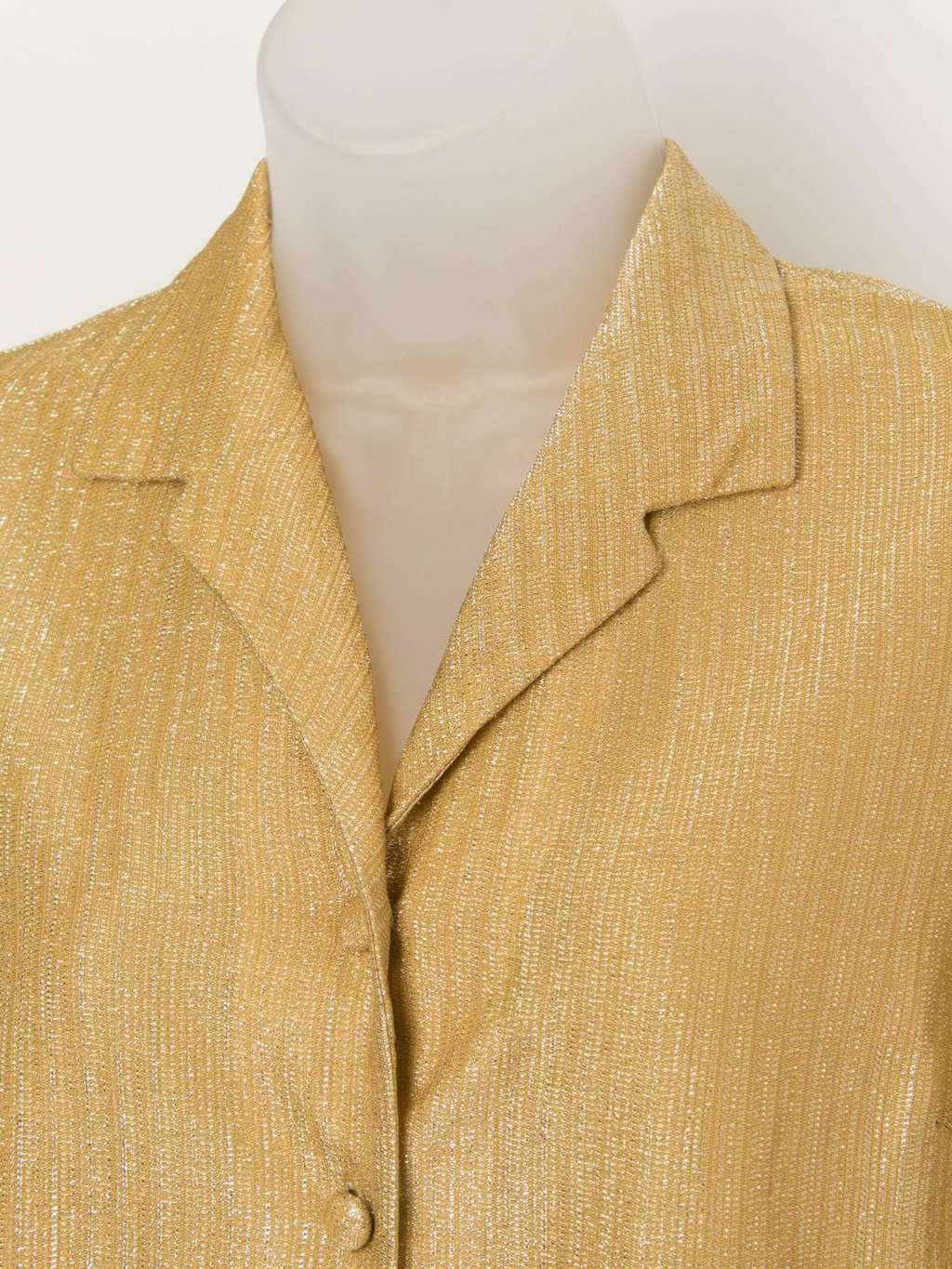 Vintage Hardy Amies gold blouse, sparkly blouse - Medium - Image 2