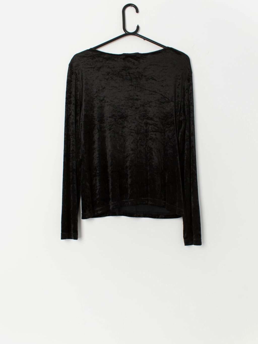 Y2K Selfridges black velvet top, made in England - S / M - Image 4