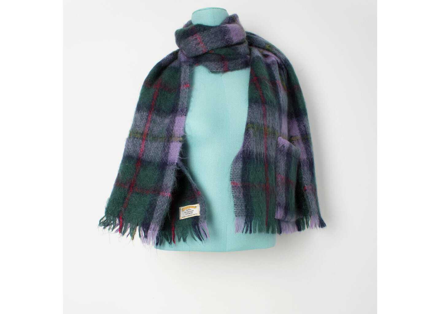 Vintage James Pringle Weavers purple plaid scarf with pockets - One size - Image 6