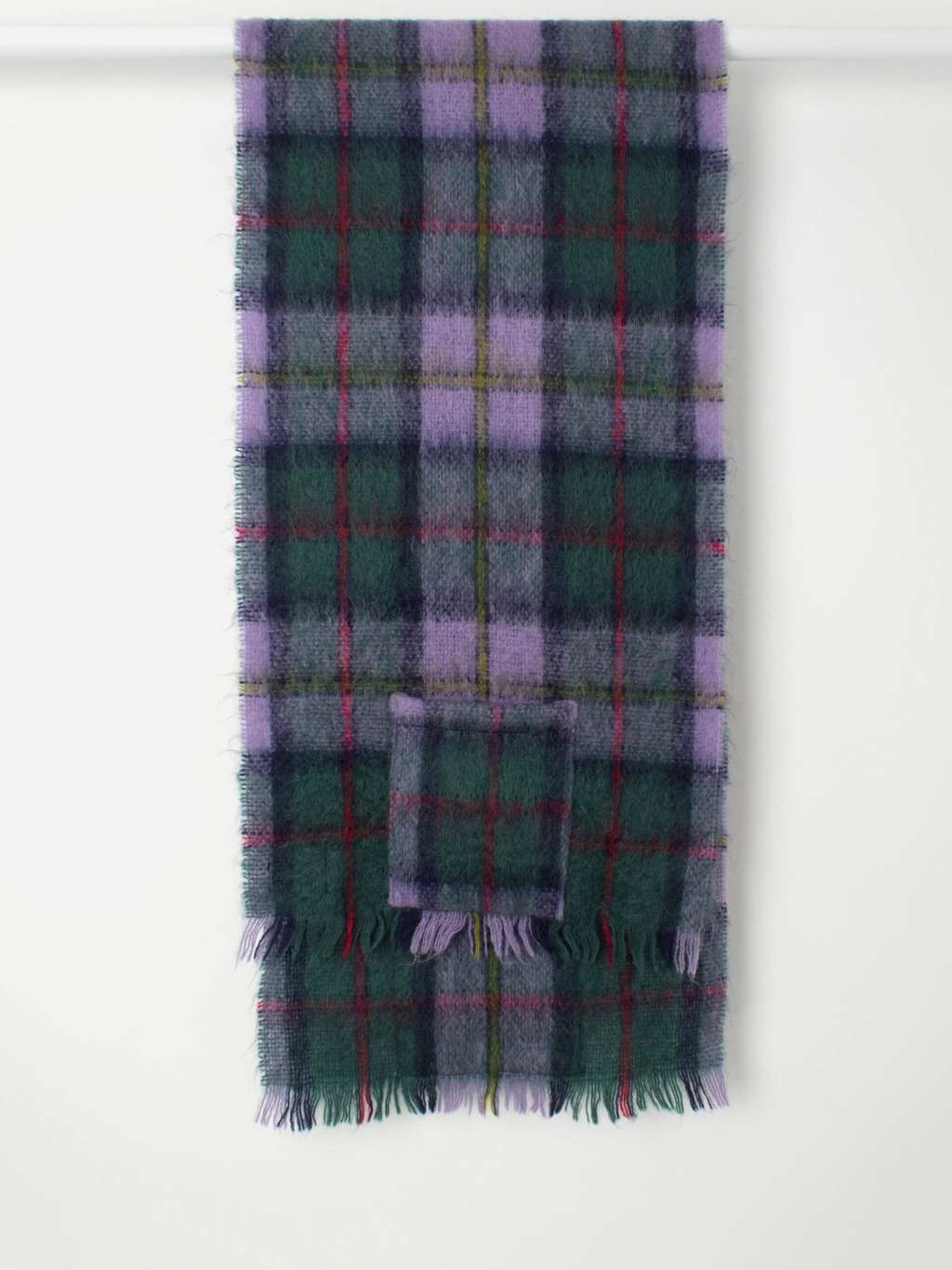 Vintage James Pringle Weavers purple plaid scarf with pockets - One size - Image 3