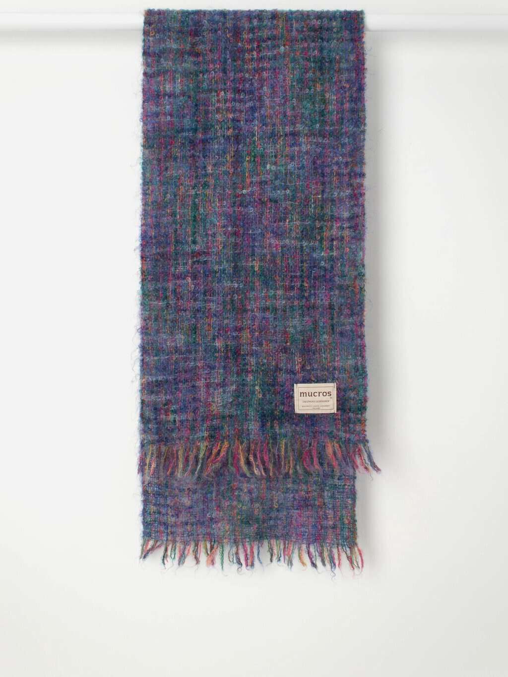 Vintage Mucros Weavers wool scarf, purple mohair - One size - Image 3